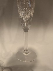 2 Vintage Geschliffene Kristill Champagne Glasses 9-1/4”