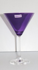 MARQUIS BY WATERFORD JEWELS MARTINI GLASS AMETHYST PURPLE ORIGINAL LABEL