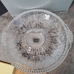 Gorham Crystal Chip & Dip Spring Traditions Country Terrace 14″ NOS