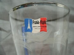 Vtg Nasco Durand PARIS NIGHT Set of 4~4-1/2″ Champagne Tall Sherbet France EC 4
