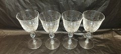 Set of 4 Stuart crystal wine glasses vintage high quality made in England