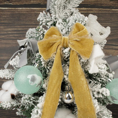 Burnt Orange Champagne & Khaki Velvet Ribbon Set – 2 Inch Wide Fall Handmade Fri