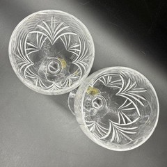 Set of 4 Block BLC4 Clear 6-3/4″ Wine Cut Glass Lead Crystal Aura-Style
