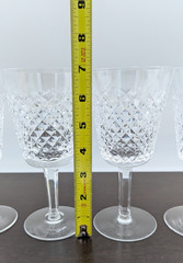 Set of 8 Waterford Crystal Alana Water Goblets Glasses 6-7/8″ Old Mark Vintage