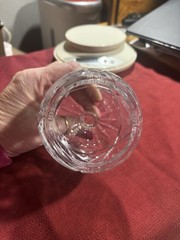 Waterford (?) Crystal Brandy Cognac Snifter Glass 4.5″ Etched Barware HEAVY