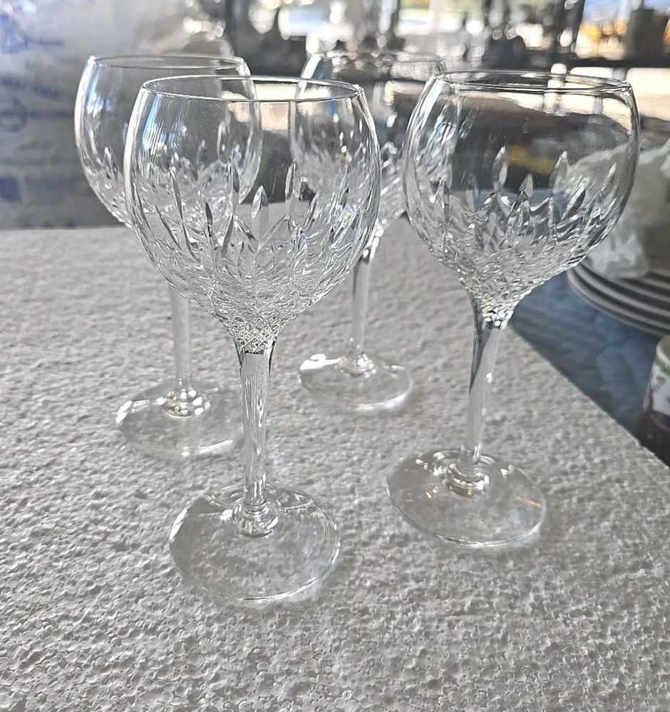 Set 4 Stuart Crystal MANHATTAN SHERRY Wine Goblet Glasses Signed Made in England