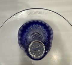 Wedgwood Crystal Crown Hock Wine Glass Azure Sapphire, Blue, 8.25 inches-Germany