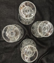 Fostoria American (4) 4-1/2 oz Oyster Cocktail 3-1/2” Tall, Originally Sherbet