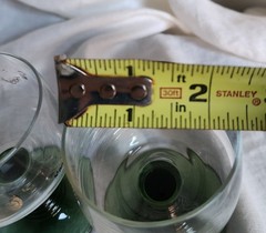 Vintage Schmitt Soehne Roemer Green Stem Beehive Base Riesling Wine~Set of 2