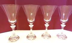 11- Mikasa Stratton The Ritz Burgundy 7-3/8″, Water 7″, Wine 6-1/2, Glases 7-1/2