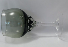 Set of 4 VTG Sasaki Hawthorn Smoke Black/Gray Coronation Stim Wine Glasses