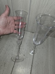 GORHAM Amore Collection TOASTING FLUTES Hearts Set of 2 Germany Wedding Ann