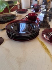74 Vintage Duncan Miller Ruby Red/Anchor Hocking Royal Ruby Drinkware 65 Pieces