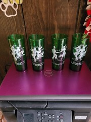 Collectable FUN Forest Green Glasses from the late 50s IN GREAT CONDITION .