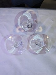 (3) VAL ST. LAMBERT Concerto State Plain Crystal Goblet ~6 3/4” Signed VSL