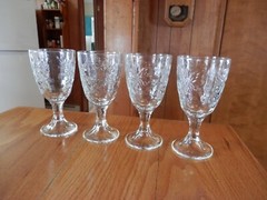 PRINCESS HOUSE 4 CRYSTAL FANTASIA FOOTED WATER / WINE TUMBLER GLASS w BOX #519