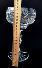 Rare Vintage Crystal Goblet Soviet Large Wine Goblet Crystal Wine Glass USSR