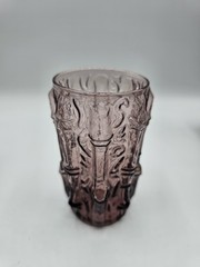 8 HTF Anchor Hocking TAHITI AMETHYST PURPLE Tumblers juice glass Imperial Bamboo