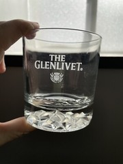 One Replacement THE GLENLIVET Scotch Old Fashioned Glass Tumbler Rocks On Bottom