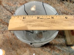 Translucent White and Black Hand Blown Art Glass 4.25″ Tumbler