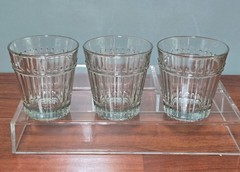 Set of 3 Anchor Hocking Olivia-Isabella Vertical Lines Dots 10 Oz Glass Tumblers
