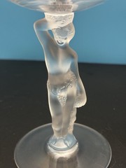 Set of 2 Bacchus by France Champagne/Tall Sherbet Frosted Stem Male Nude Glasses