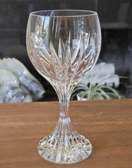 4 Baccarat Massena Crystal Wine Glasses American 6 3/8″ Signed Excellent France