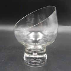 Kosta Boda Pippi Angled Controlled Bubble Base Snifter Glass Sweden MCM Vintage