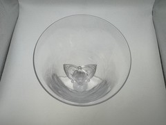 Set of 5 Cristal de Sevres HM France CRYSTAL BUTTERFLY Wine Glasses