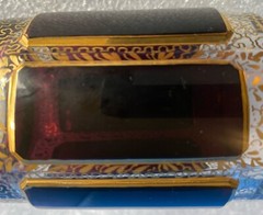 “Moser” Ruby Purple w/ Gold Tumbler – Bohemian Panel Glass 3.25” X 2.25”