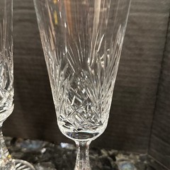 Oscar de la Renta Champagne Flutes Buckingham Crystal Set of 2