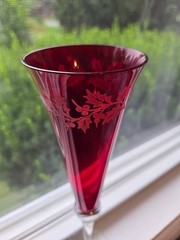 Christmas Vintage Lenox Home For The Holidays Gems Ruby Red Toasting Flutes