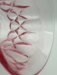 Vintage Noritake Perspective Pink Water Goblets Set of 4 Japan Pressed Glass