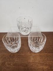 WATERFORD CRYSTAL KILDARE OLD FASHIONED GLASS SET OF THREE