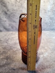 Vintage Ringed Shaeffer Amber by Imperial Glass Cocktail Pitcher