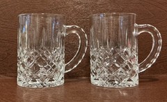 NACHTMANN ~ GERMANY ~ MATCHED SET OF 16 OZ. BEER MUGS ~ 24% LEAD CRYSTAL