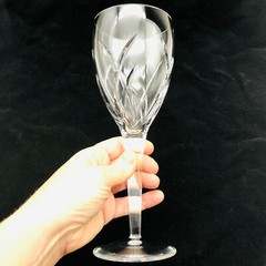 1ct Waterford Crystal Wine Goblet John Rocha 9-7/8″ Signature 100489 Mark Chip