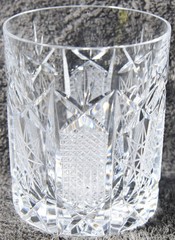 Fine European Vintage Crystal 8 Oz Whiskey Glass Set of 4