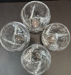 Mikasa Motion Crystal Whiskey Lowball Glasses Double Old Fashion Set Of 4