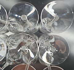 12 Lenox Encore Platinum Wine Glasses Set Elegant Crystal Clear Swirl Stems Lot