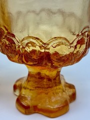 2 Tiffin Franciscan Madeira Glasses 5.5″ Tall Footed Goblet Golden Yellow