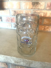 1 liter Hacker-Pschorr Austrian Himmel Der Bayern dimpled glass beer mug Munchen