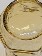 Anchor Hocking Heritage Hill 1970s Honey Gold Glass Tumblers Set Of 4 12oz 5″ H
