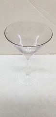 ART GLASS LAVENDER & CLEAR STEM MARTINI STEMWARE 8″