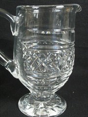Waterford Crystal Castletown 24 oz Footed Cut Handle Pitcher 7 3/4″ h