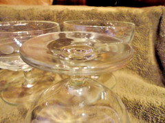Standard Glass Co. Bands & Punties Sherbets Ball Ring STEM WARE (3) 3-3/8″ T