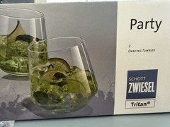 Zwiesel Glas Pure German Crystal Dancing Party Tumblers Cocktail Glass, 2 PACK