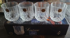 Cristal D’Arques Longchamp Stemless Wine Glasses – Set of 4 Clear 10oz NEW