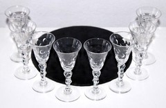 Nancy Prentiss Cordial Glasses George & Martha Pattern