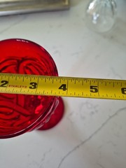 Rare Double Ring Ruby by WRIGHT GLASS – Water Goblet